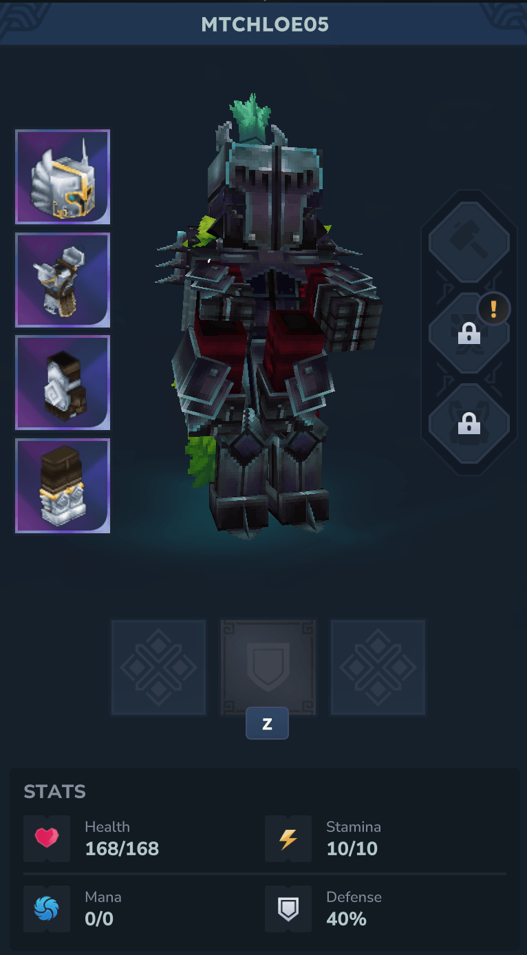 Cosmetic armor showcase