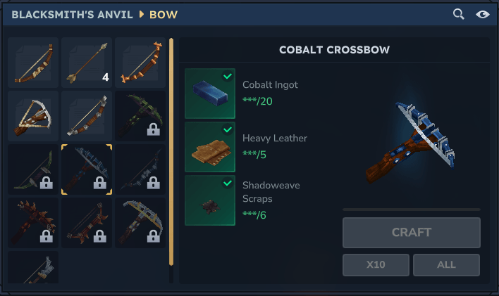 Crossbow Crafting