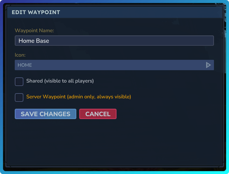 Waypoint Management Interface